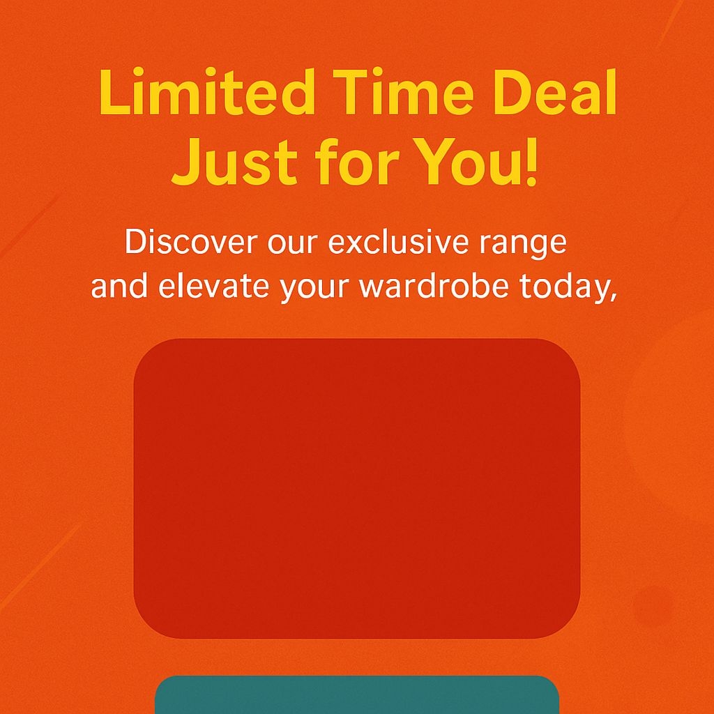 Vibrant Limited Time Deal Promotional Banner for Fashion Ads
