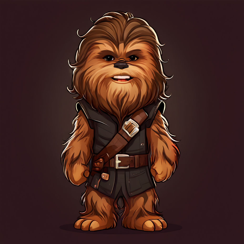 Cartoon Chewbacca full body in Disney prince style by Br. Solanus Marie ...