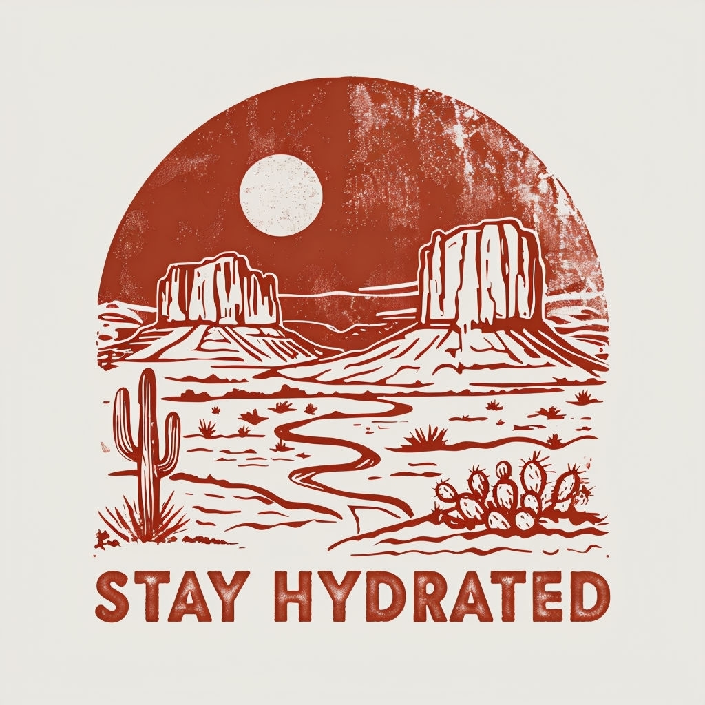 Vintage Desert Stay Hydrated Graphic T-Shirt