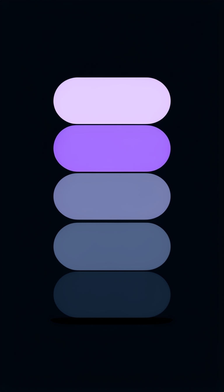 Minimalist Stacked Ovals in Pastel Colors on Black Background Mobile Wallpaper
