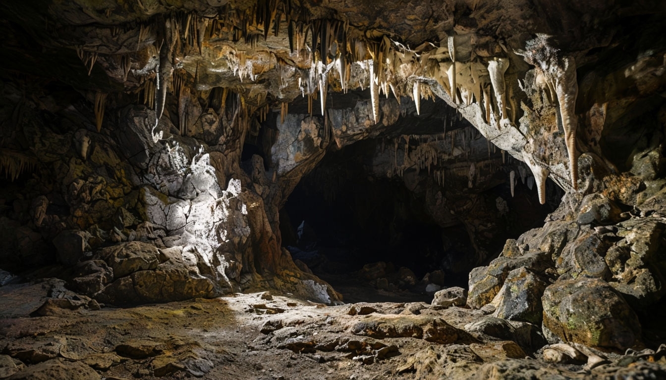 Mysterious Cave Interior Photography for Virtual Backgrounds