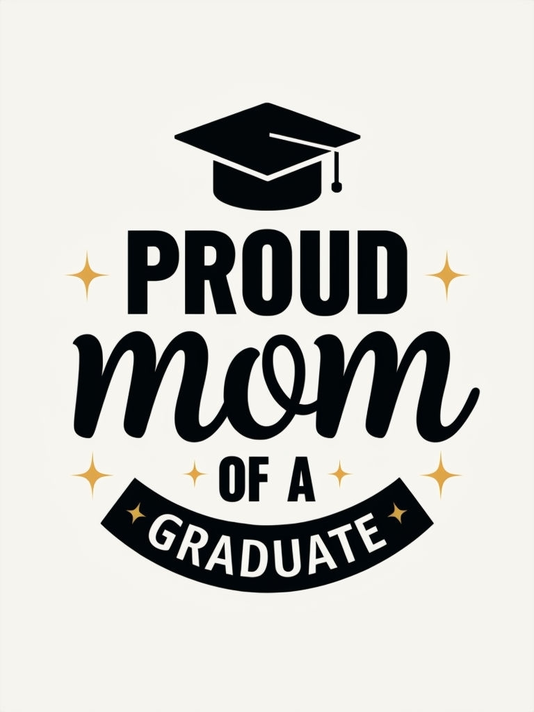 Proud Mom of a Graduate Minimalist Celebration T-Shirt