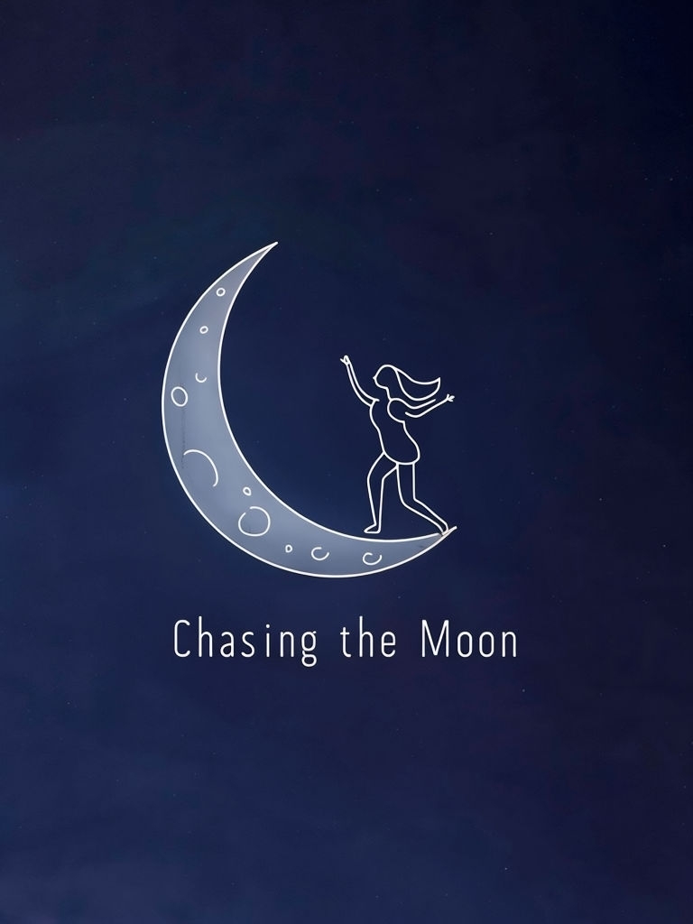 Chasing the Moon Minimalist Design T-Shirt