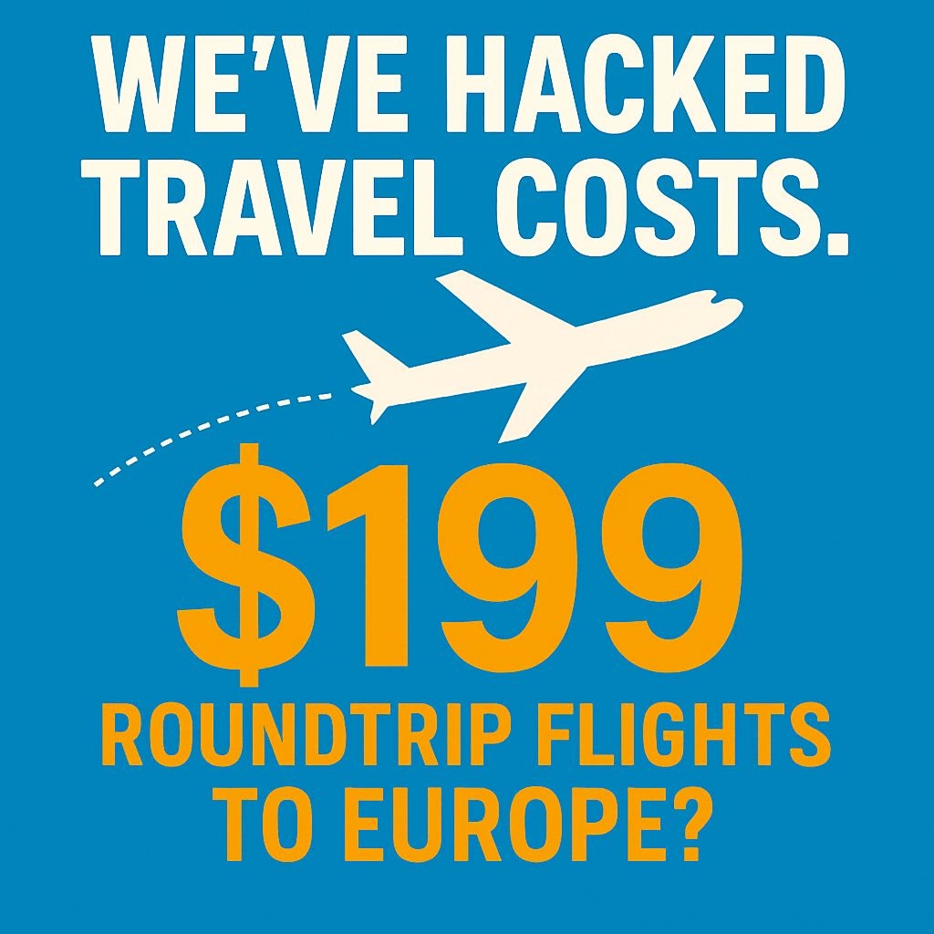 Affordable Roundtrip Flights to Europe Promotion Poster