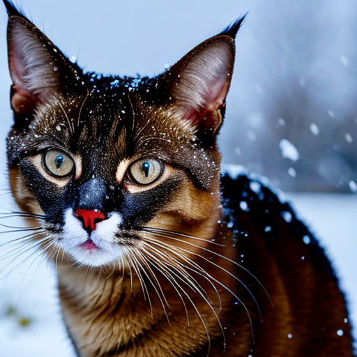 A Siamese warrior cat in the snow by WCUEFAN83 - Playground