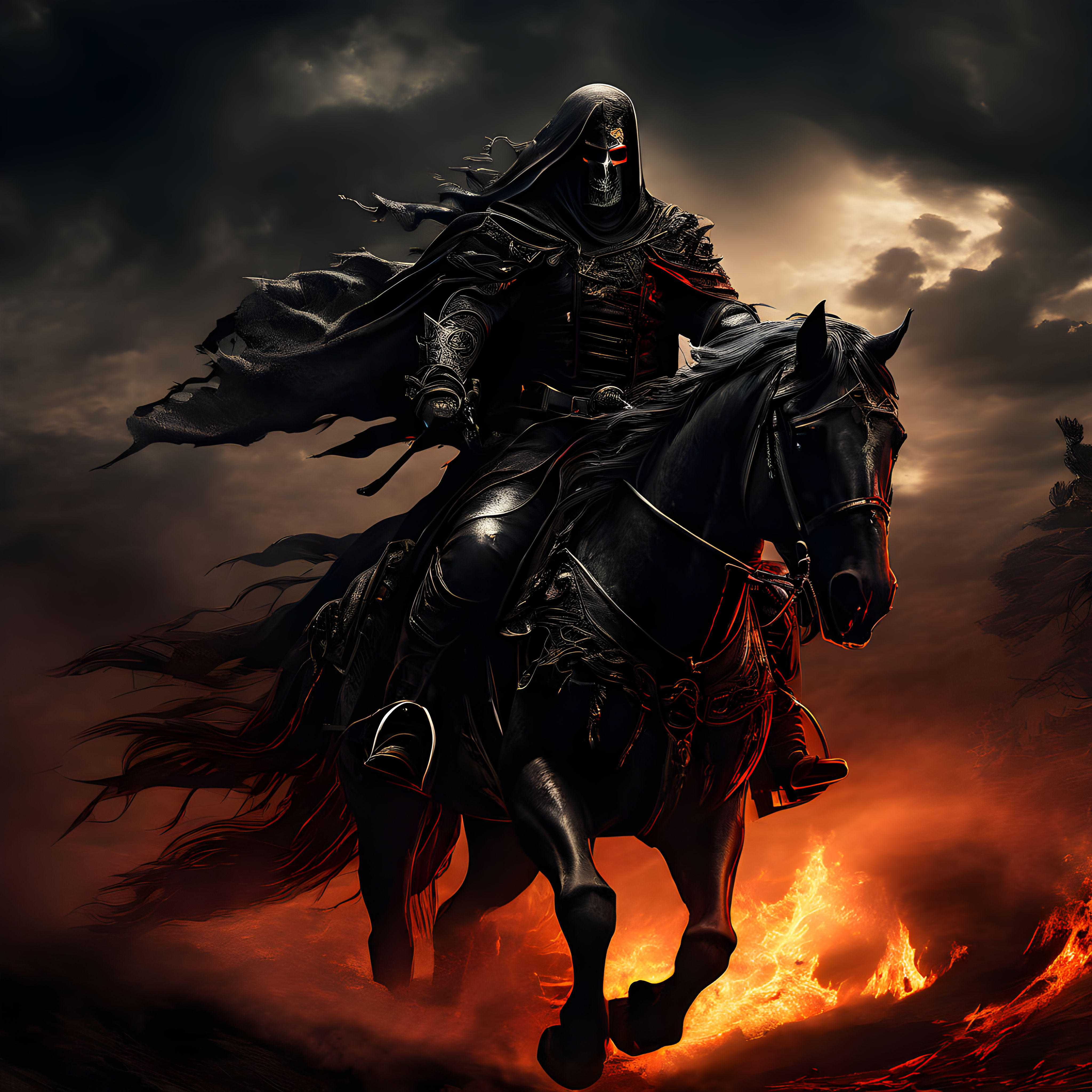 evil black horse wallpaper