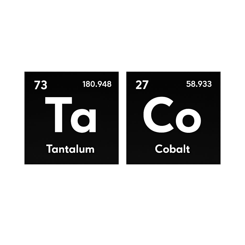 Tantalum and Cobalt Chemical Elements Minimalist Sticker