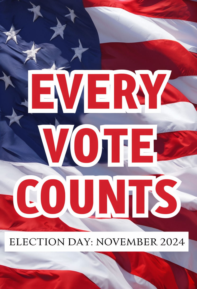 Patriotic Every Vote Counts Election Day Poster