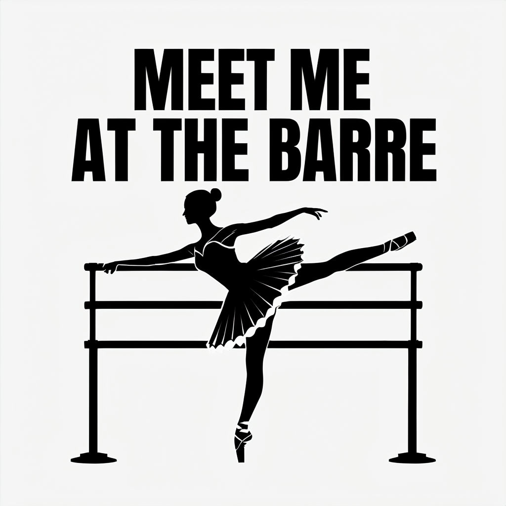Elegant Ballet Dancer Arabesque Silhouette T-Shirt