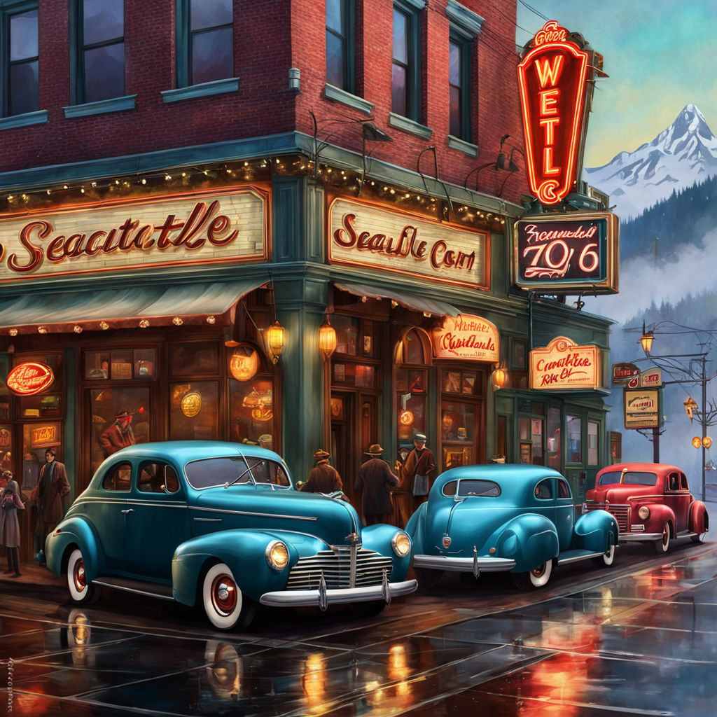 1940s Seattle-inspired restaurant exterior by Shon Sullivan - Playground