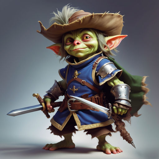 Goblin Musketeer wearing a tabard and wielding a rapier by Ethan Otto ...