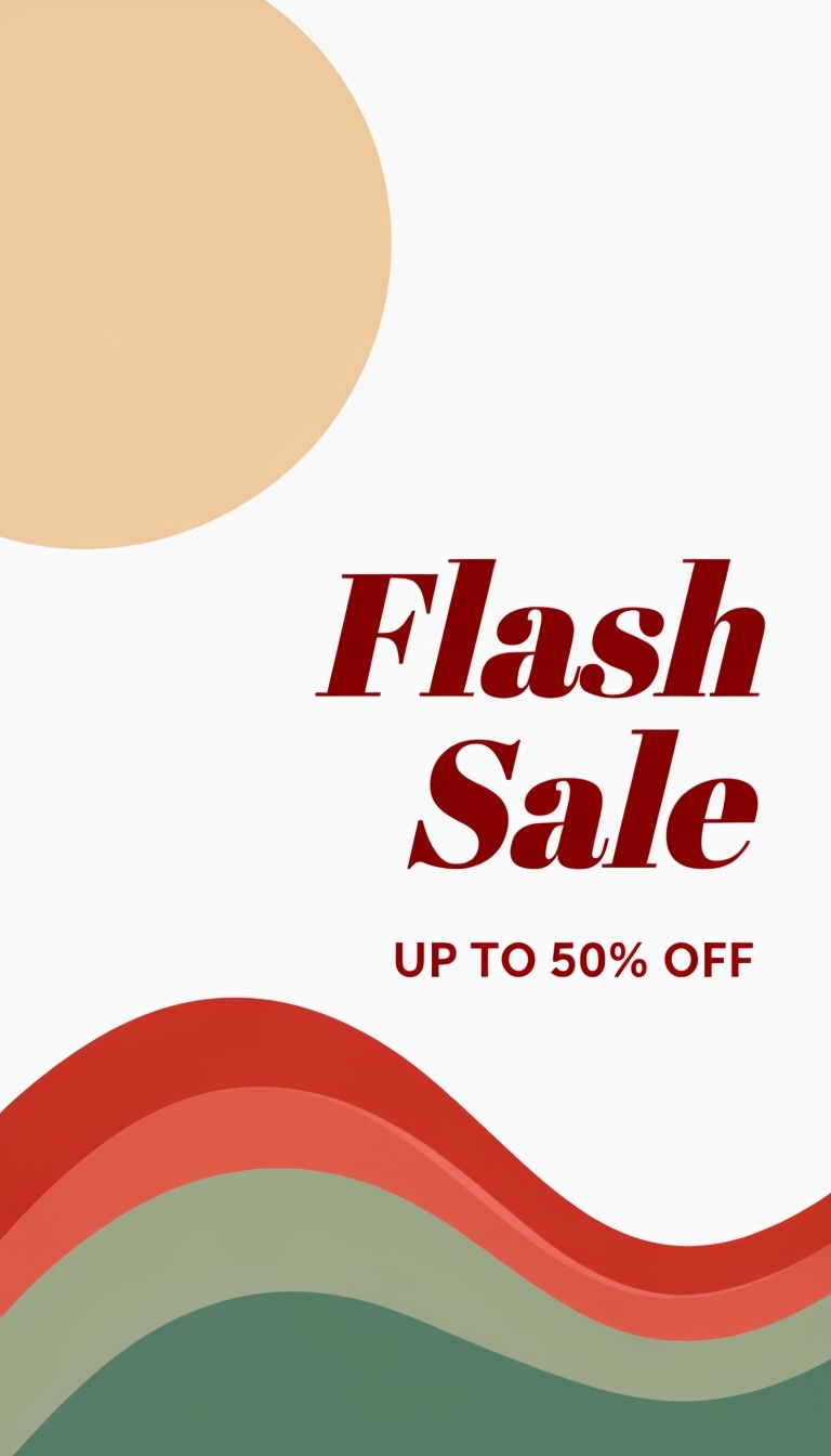 Minimalist Flash Sale Promotional Flyer Design Ads