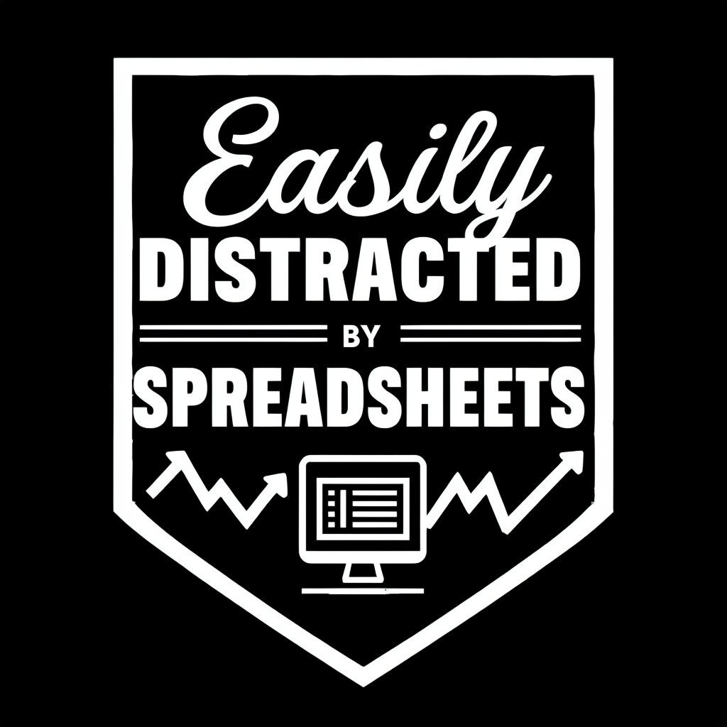 Easily Distracted by Spreadsheets Monochromatic T-Shirt