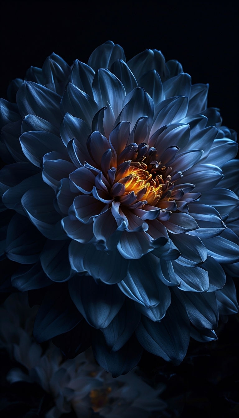 Radiant Electric Blue Flower Macro Photography Phone Case Cover