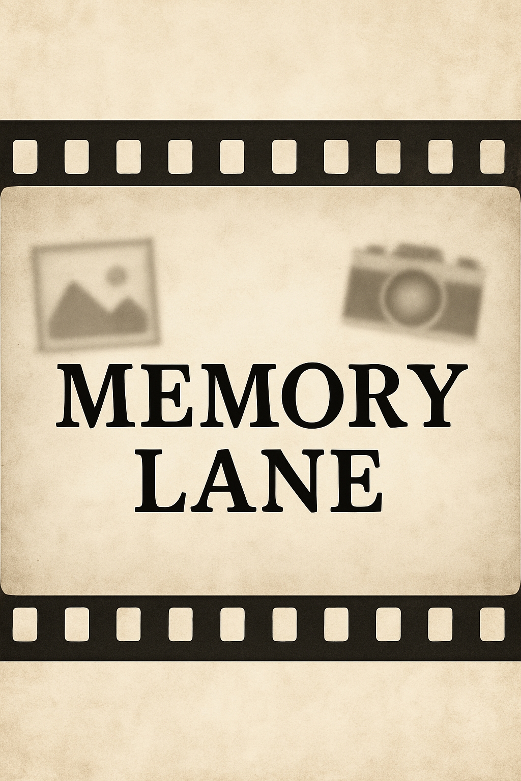Vintage Memory Lane Filmstrip Design for Event Signage