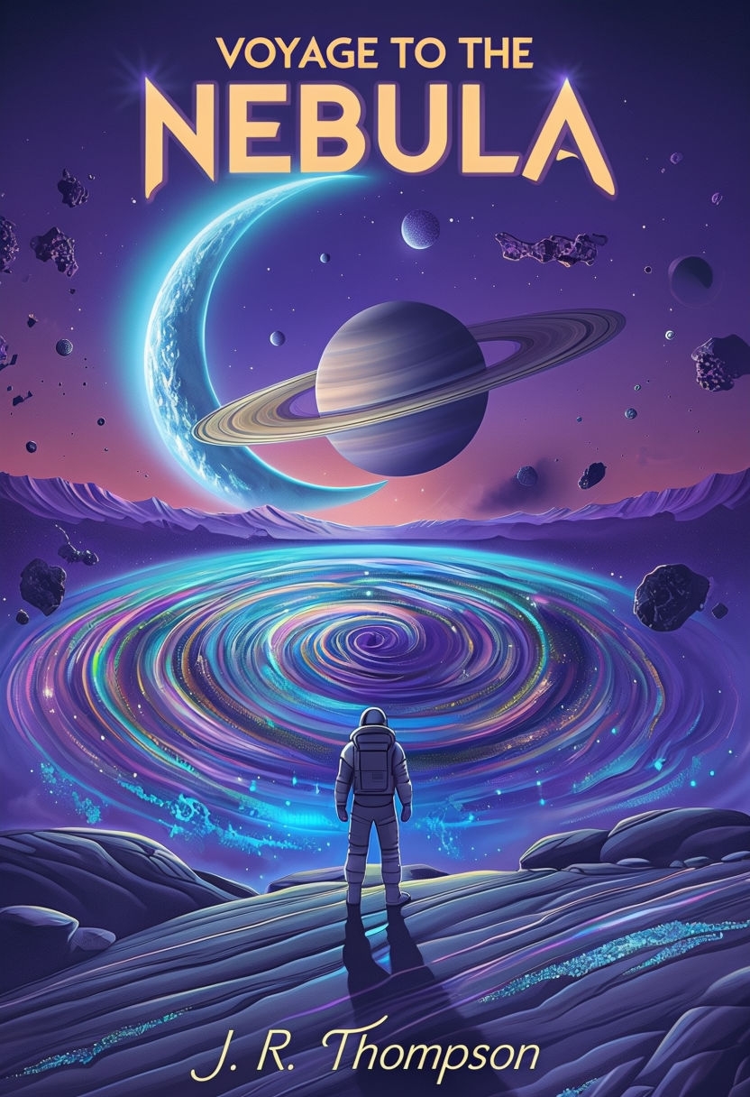 Voyage to the Nebula Illustrated Sci-Fi Adventure eBook Cover