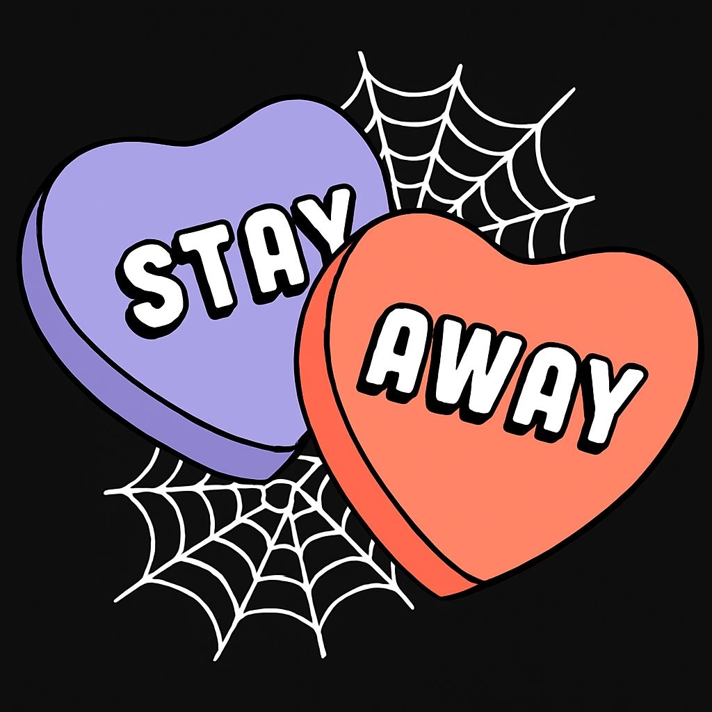Heart-Shaped Candy Stay Away Halloween T-Shirt