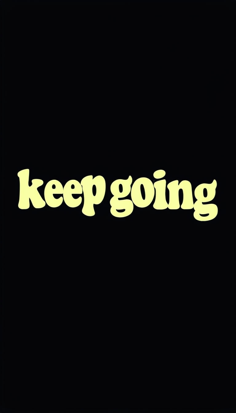 Minimalistic 'Keep Going' Inspirational Text Art Poster