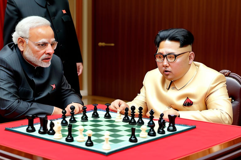 Modi playing chess with kim jong un by ROHAN KUMAR - Playground