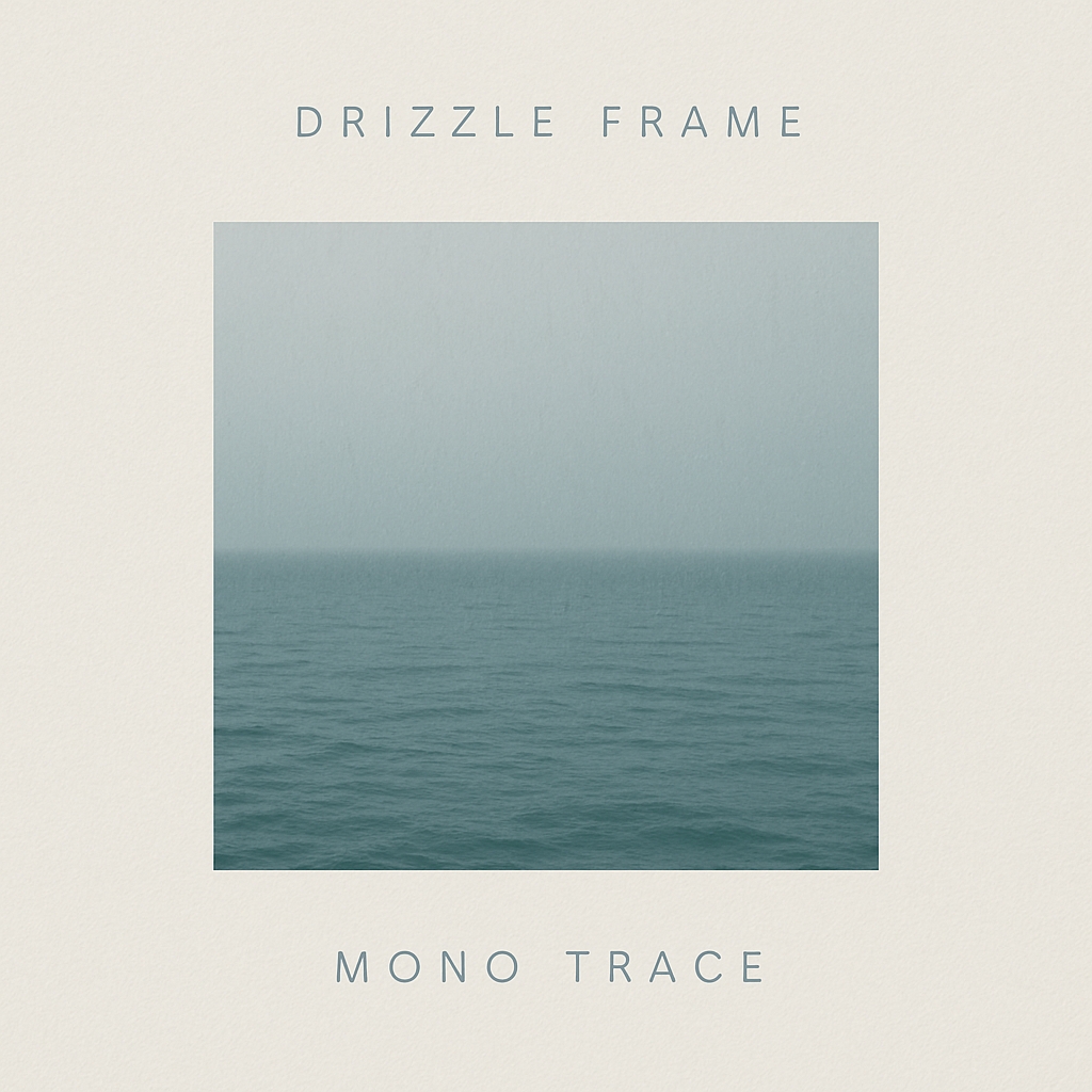 Minimalist Drizzle Frame Seascape Design for Album Cover Spotify Album Cover