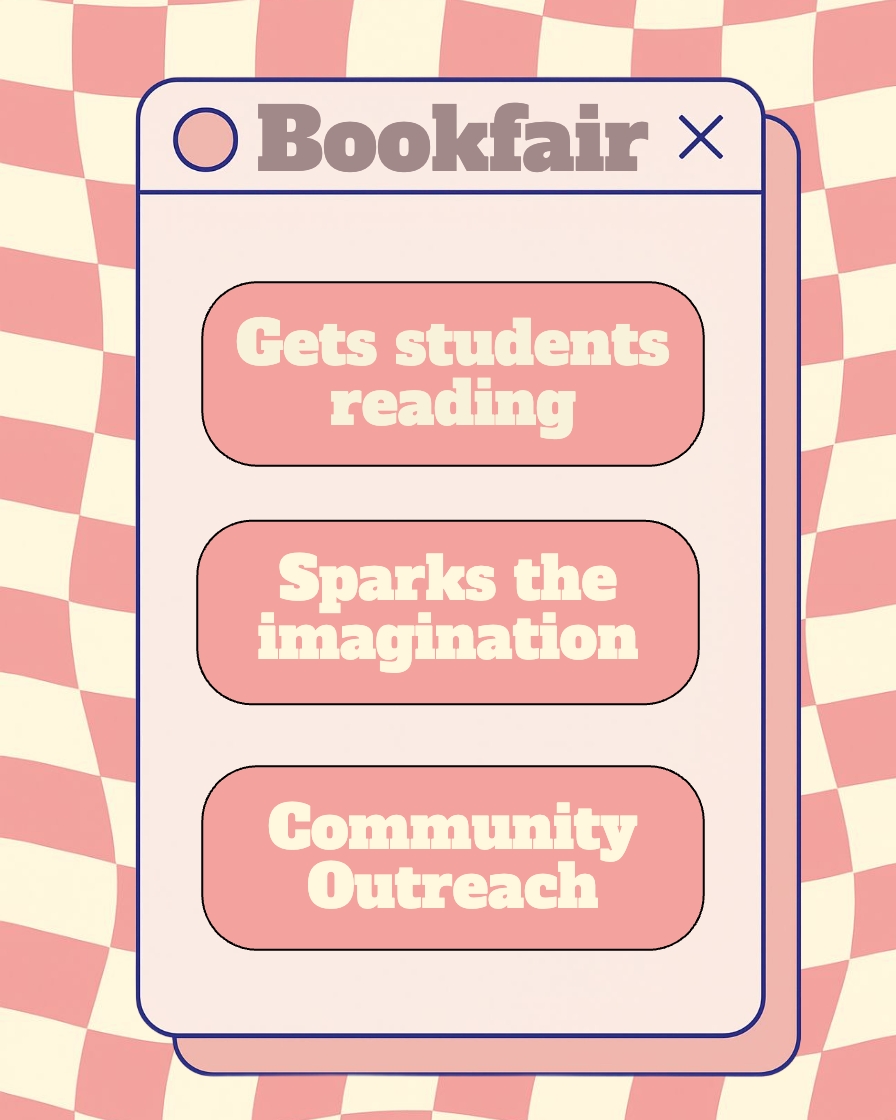 Stylized Bookfair Digital Window Interface Illustration Sticker