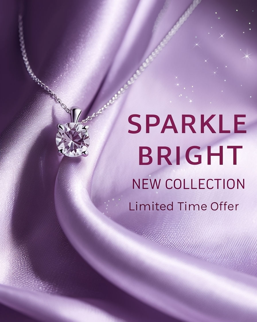 Captivating Sparkle Bright Jewelry Ad with Elegant Silk Background Ads