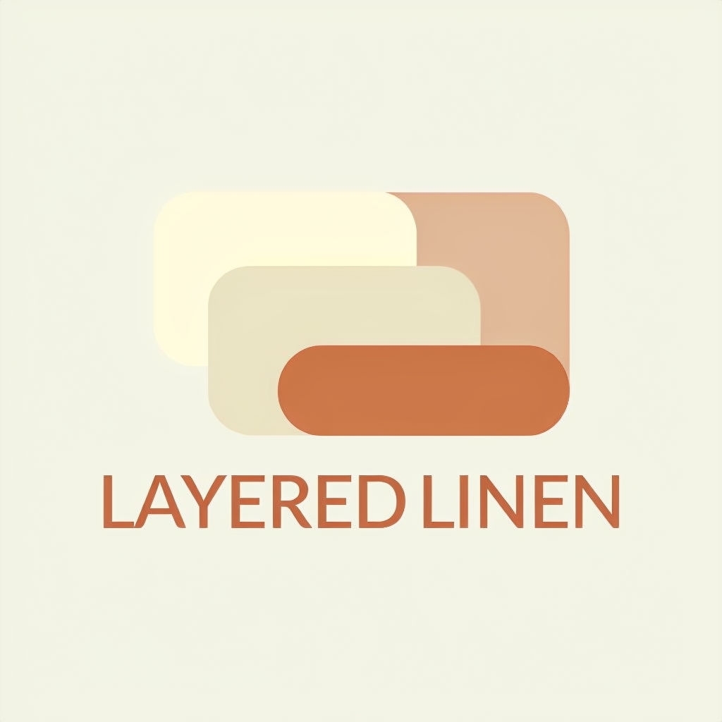 Modern Minimalist Layered Linen Logo for Textile Company