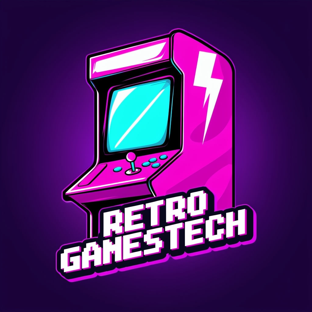 Vibrant Retro Arcade Machine Digital Art for Gaming Logo