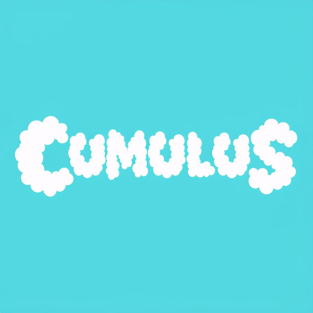 Playful Cumulus Cloud Typography Logo Design