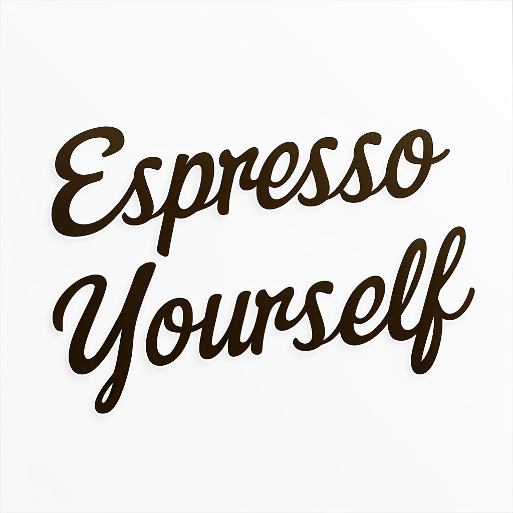 Espresso Yourself Minimalist Graphic Design Poster