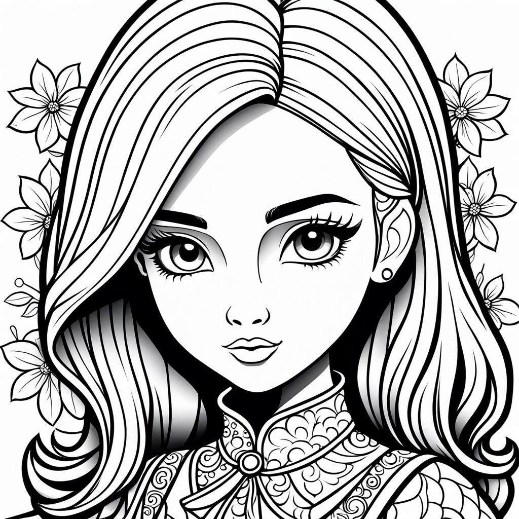Black and white coloring page by vasanthi ramasamy - Playground