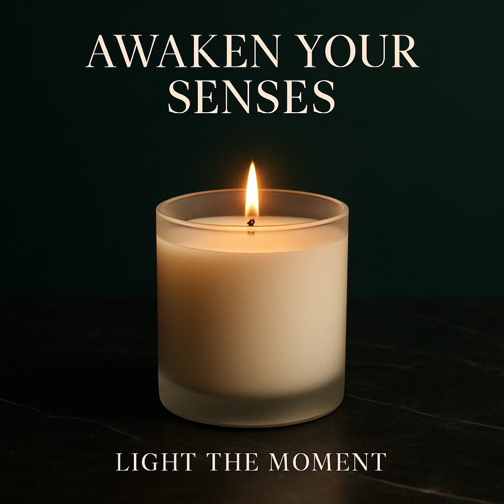 Minimalist Candle Advertisement to Awaken Your Senses Ads
