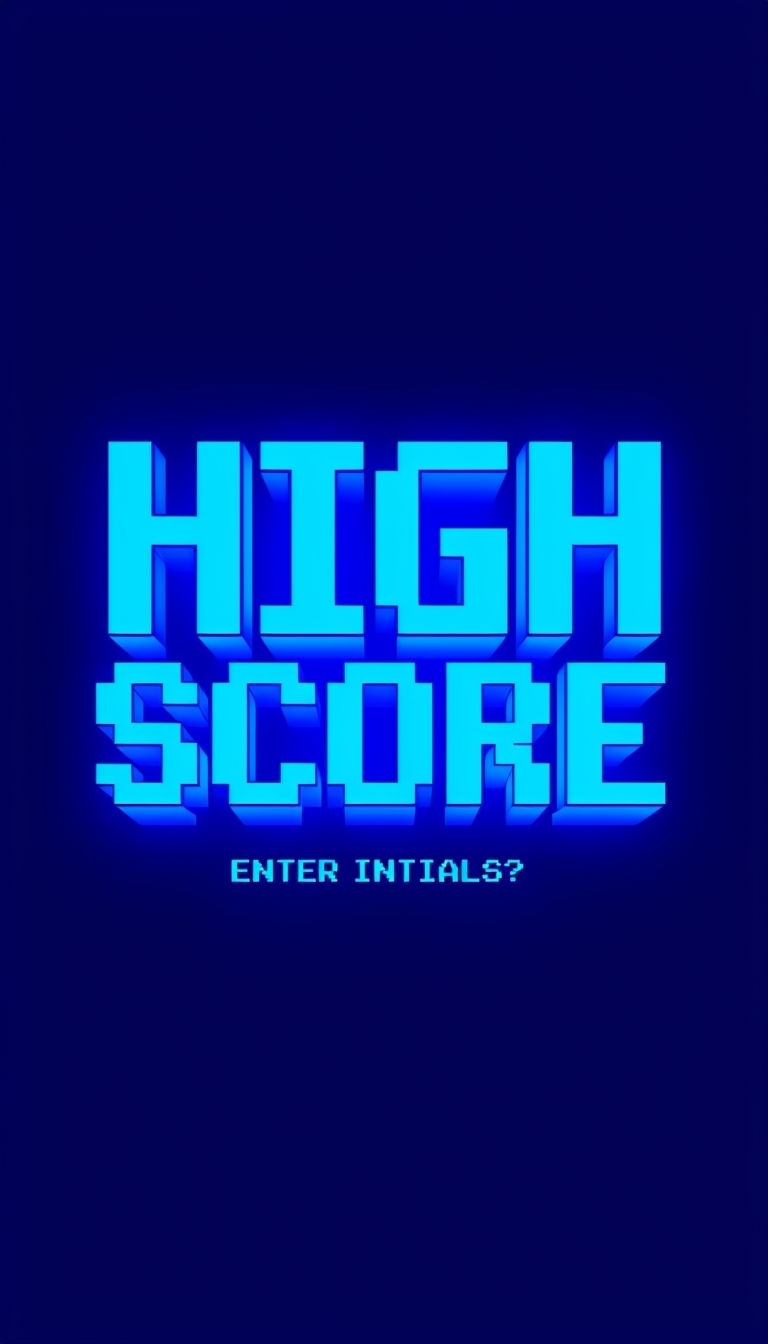 Retro Pixel Art High Score Phone Case Design