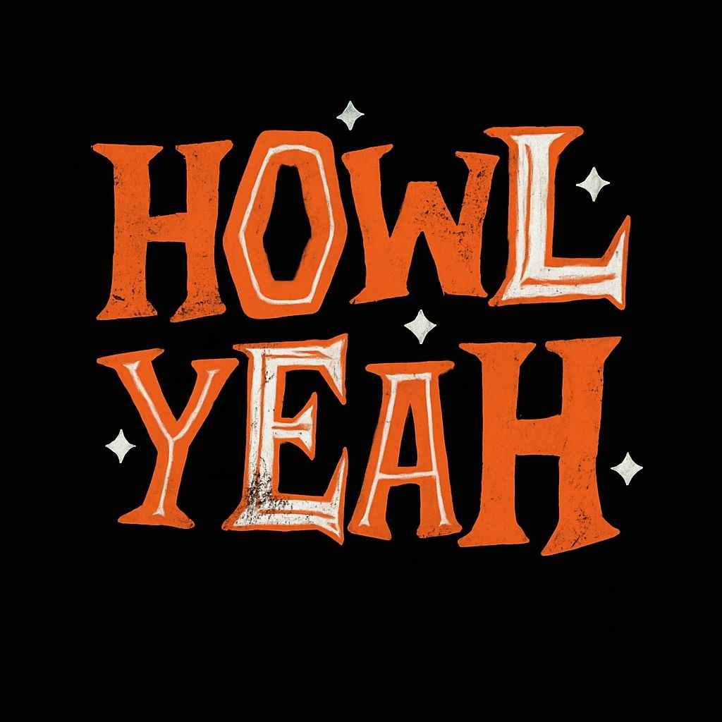 Vintage Howl Yeah Typography Design T-Shirt