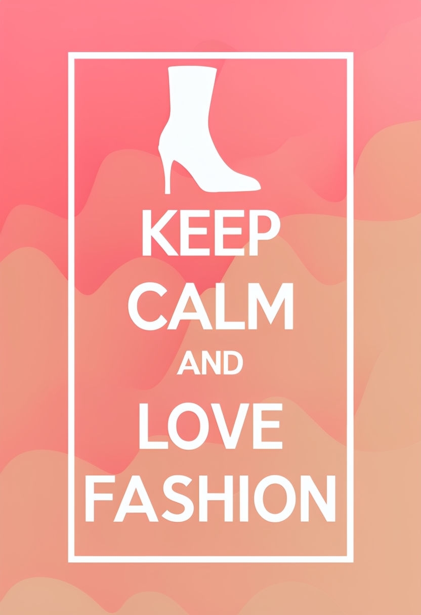 Motivational Keep Calm and Love Fashion Poster Design Social Media Post