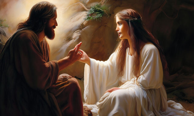 Jesus reaching out his hand to Mary Magdalene by edivaldo gaia pereira ...