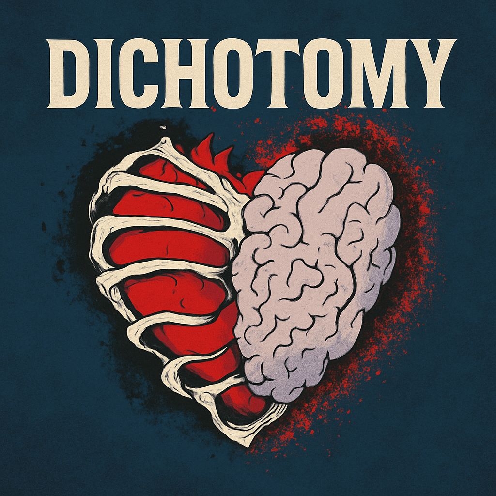 Anatomical Heart and Brain Dichotomy Graphic Album Cover