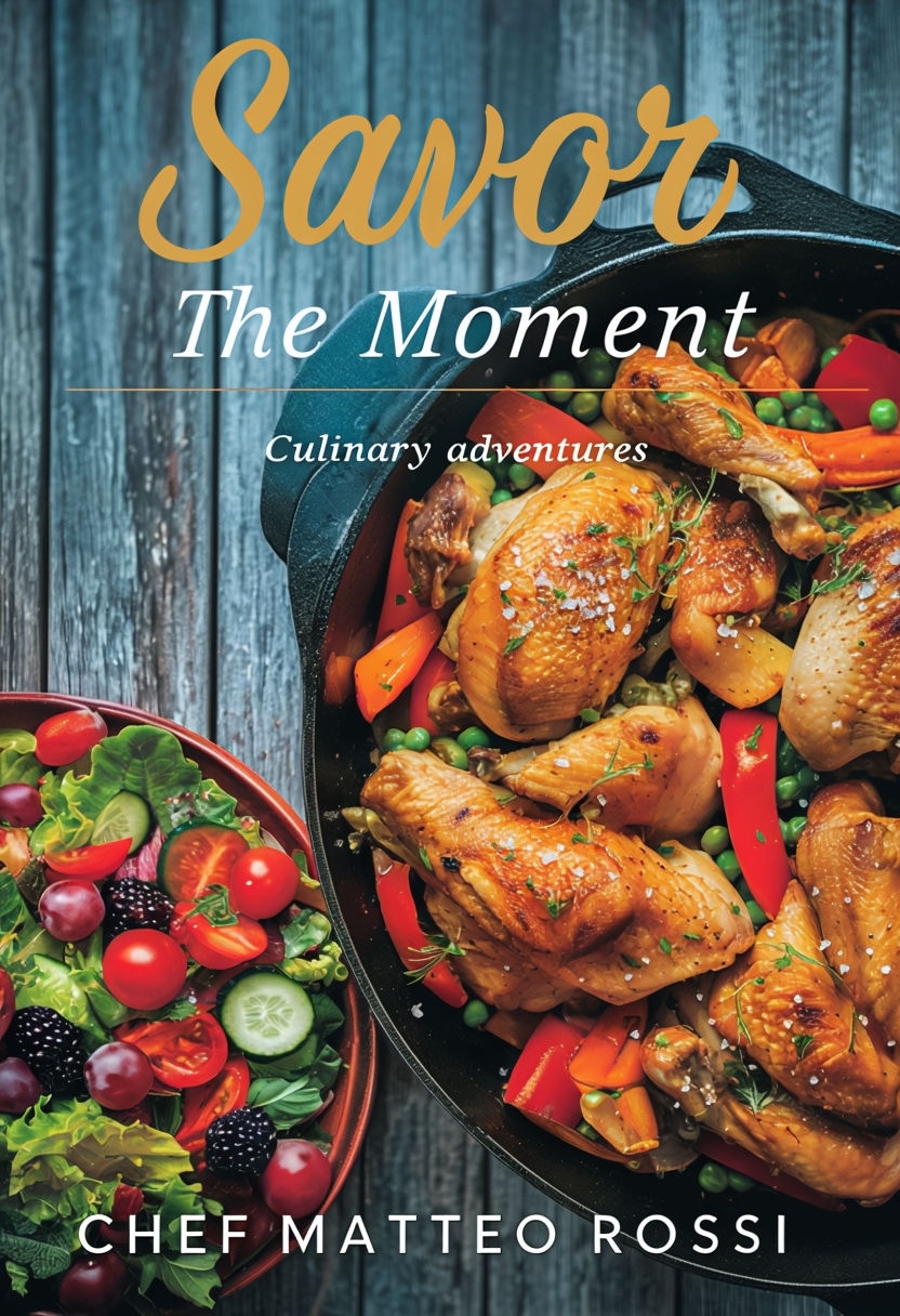 Vibrant Culinary Delight Cover for Savor the Moment EBook Cover