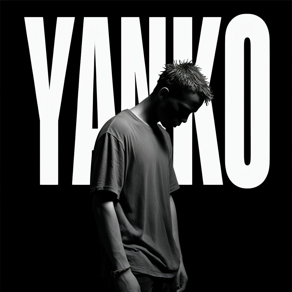 YANKO Minimalist Black and White Artistic Album Cover Design Spotify Album Cover