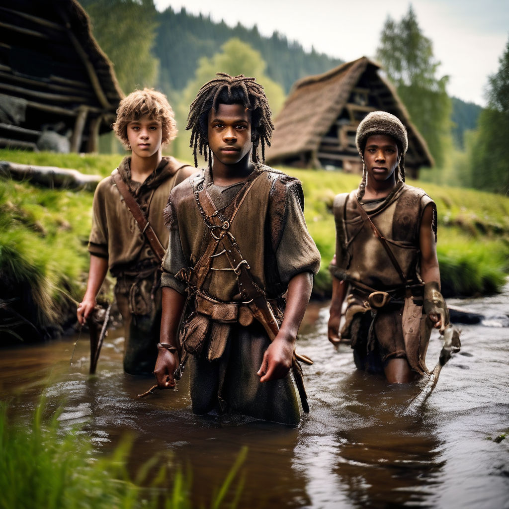 Three strong AfroGerman 16yearold boys by Medizin Historische