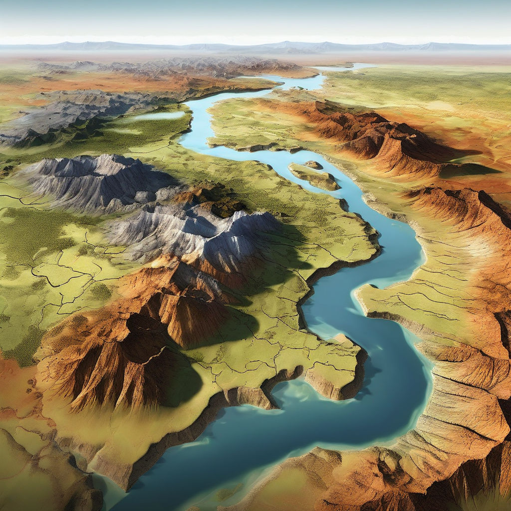 Terrain map of Zambia exhibiting realistic elevation by Muape QcKalez ...