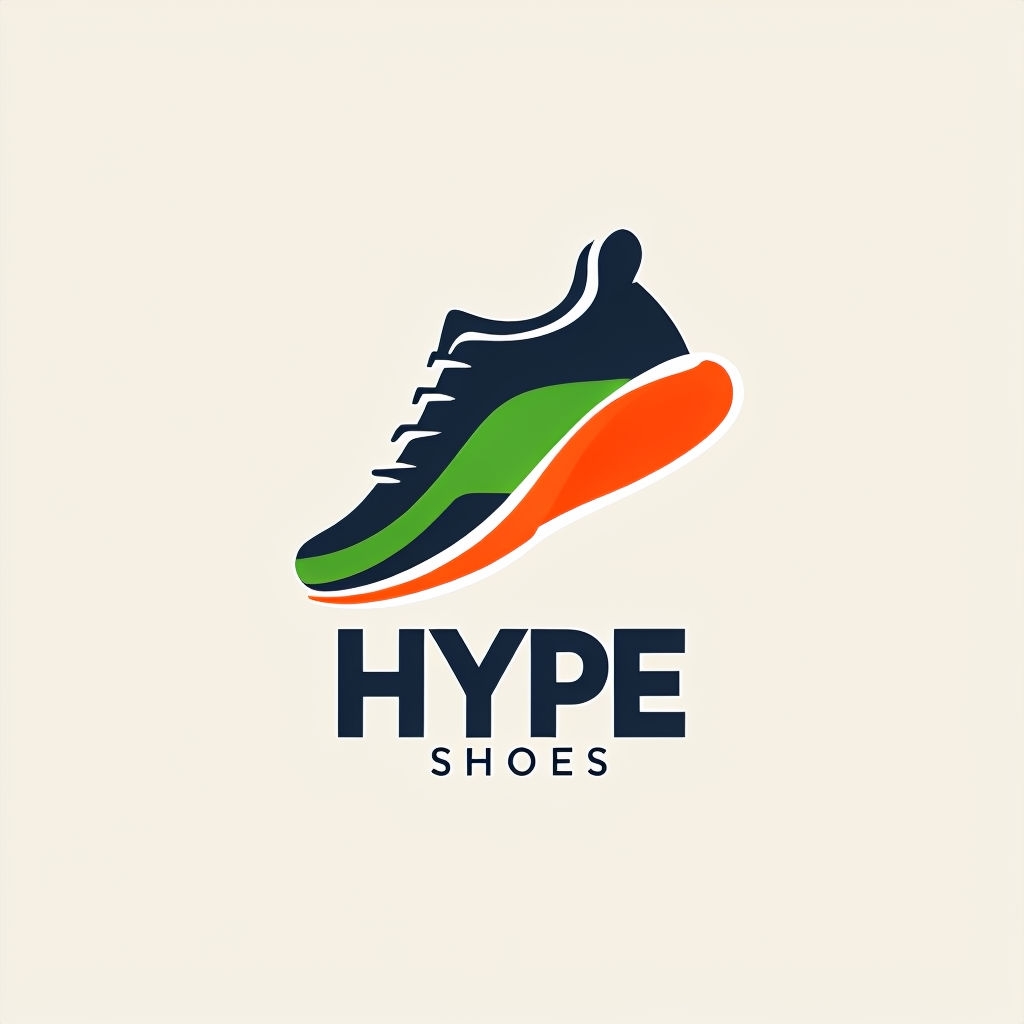 Stylish Minimalist HYPE Shoes Logo Design for Modern Branding