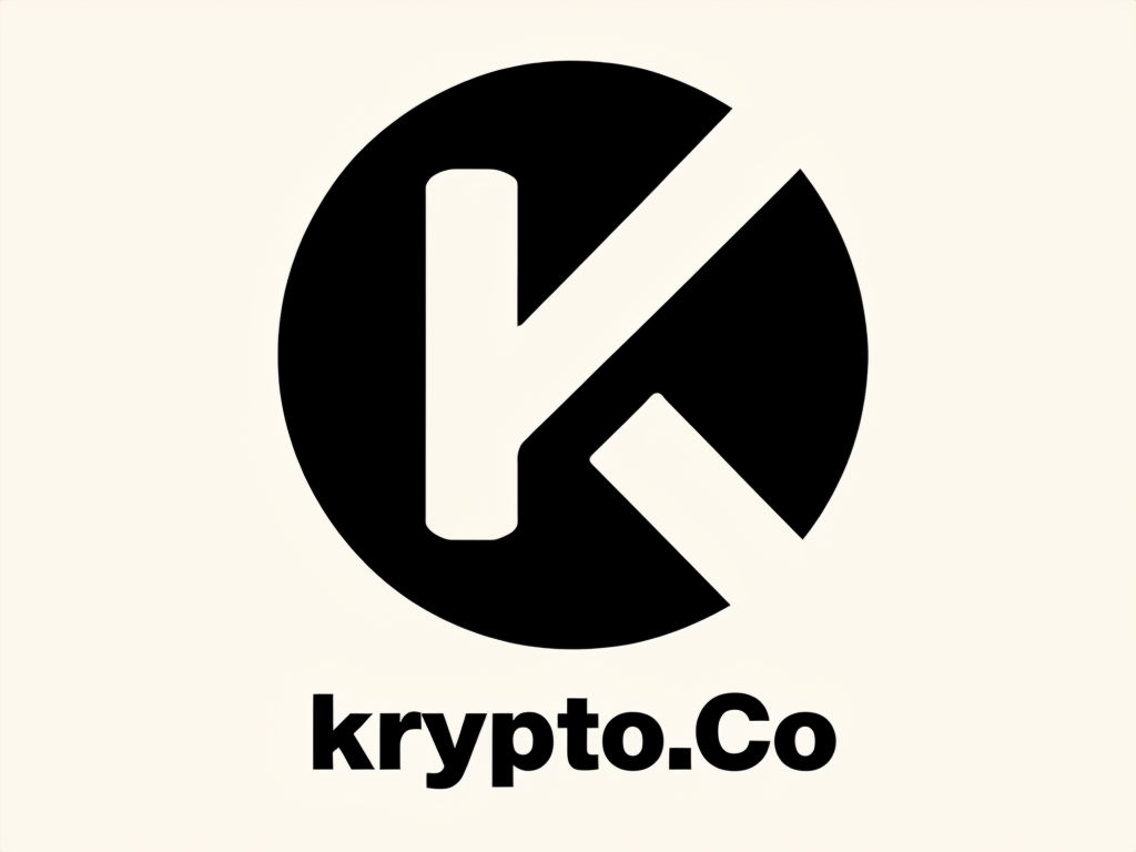 Minimalist Black and White Krypto.Co Logo Design