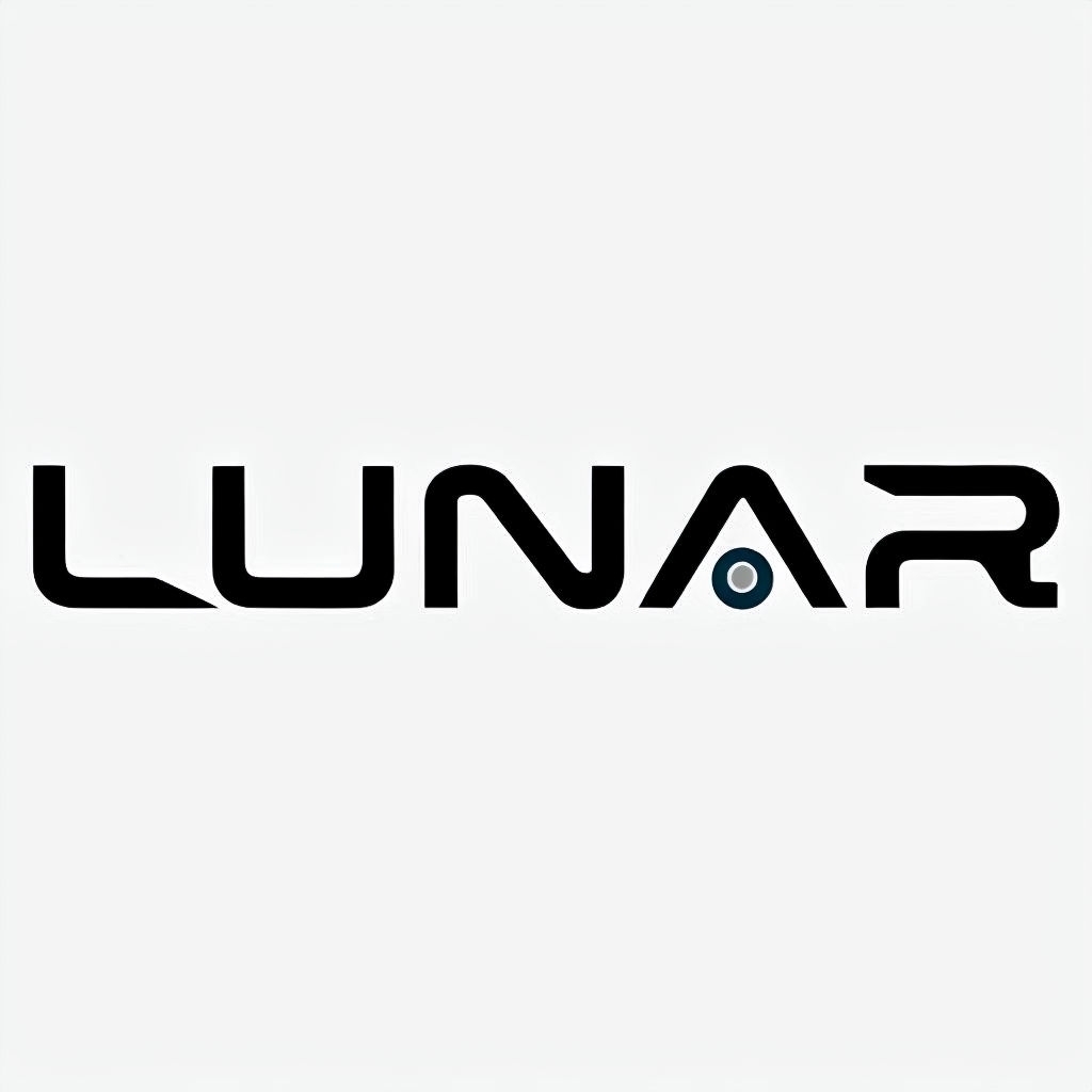 Minimal Sleek LUNAR Logo for Space Tech Adventure Brand Logo