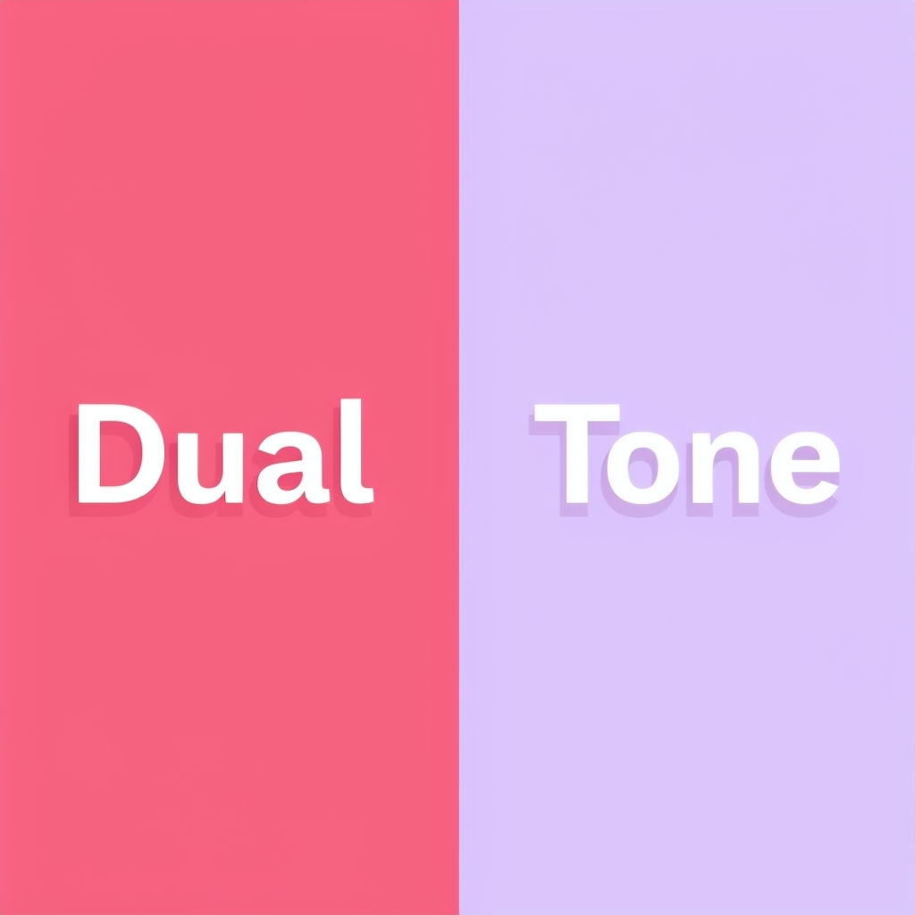 Vibrant Coral and Lavender Dual Tone Minimalist Poster