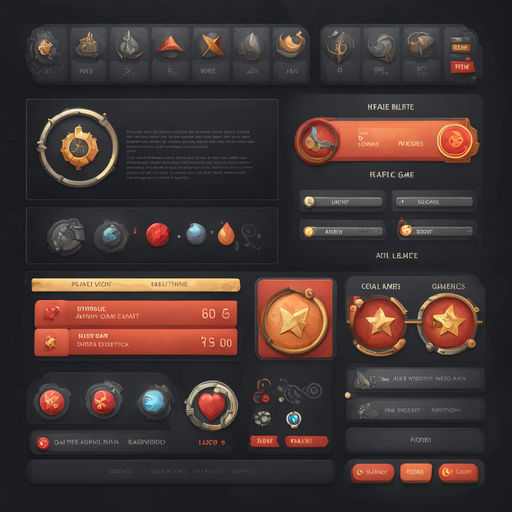 Modern war game gui concept design by Alejandro - Playground