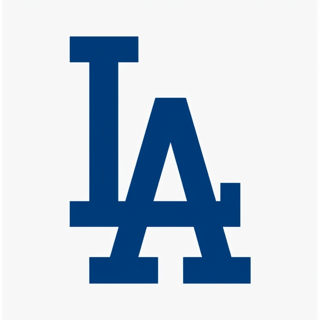 Minimalist LA Dodgers Logo Design on White Background Hat