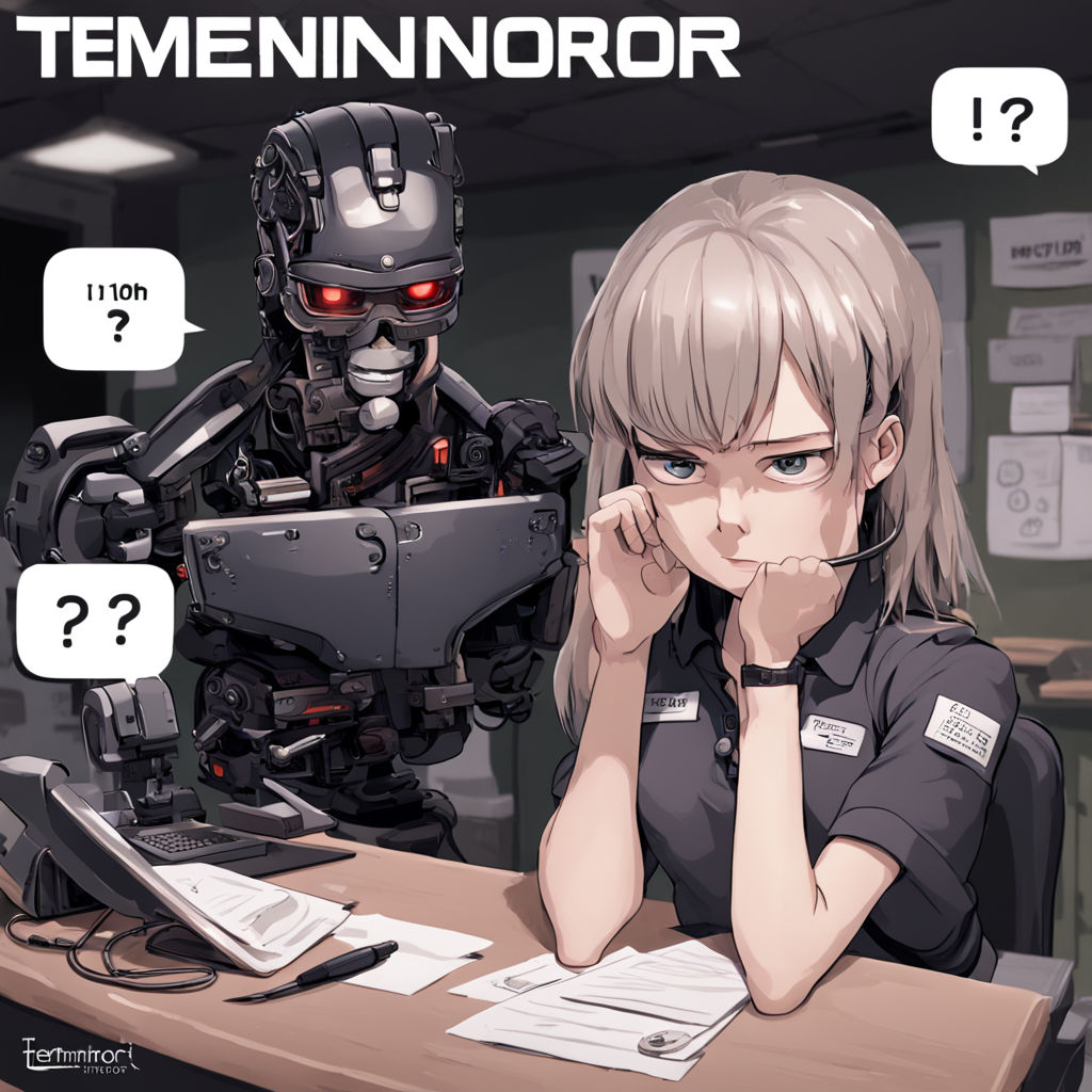 AI Terminator that works an IT help desk. The terminator ha... by Ro ...