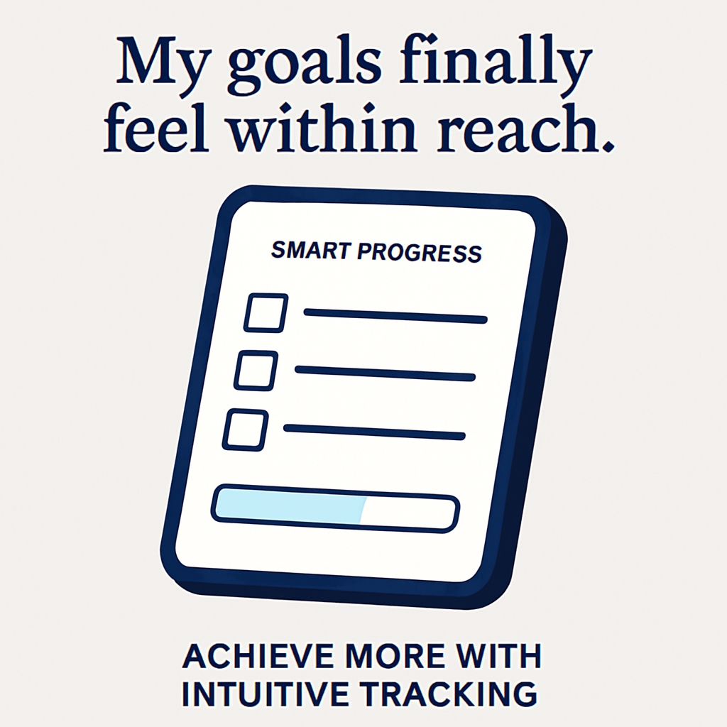 Motivational Goal Tracker Illustration for Achievement Ads
