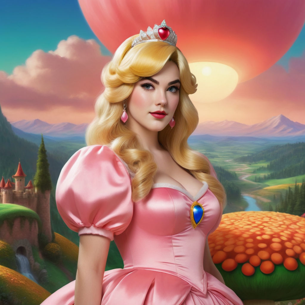 japanese Princess peach in the mushroom kingdom